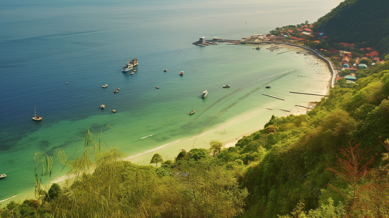 海边旅游海滨海岸线游船自然风光,高清,摄影图,摄影图片,图片大全,摄影图免费下载